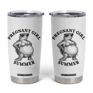 Funny Pregnant Girl Summer Turtle Tumbler Cup Cute Stipple Maternity Bikini Sea Turtle Beach