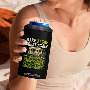 Make Algae Great Again Lincoln Memorial Reflecting Pool Graphic 4 in 1 Can Cooler Tumbler Funny Washington DC Viral Swamp Meme