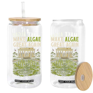 Make Algae Great Again Lincoln Memorial Reflecting Pool Graphic Glass Can Funny Washington DC Viral Swamp Meme