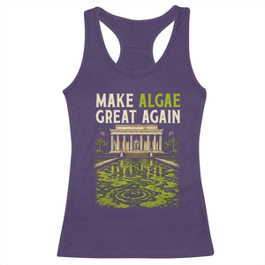 Make Algae Great Again Lincoln Memorial Reflecting Pool Graphic Racerback Tank Top Funny Washington DC Viral Swamp Meme