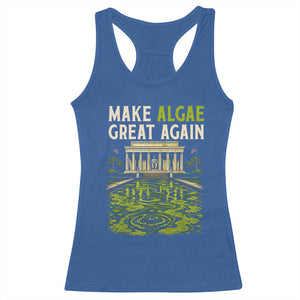 Make Algae Great Again Lincoln Memorial Reflecting Pool Graphic Racerback Tank Top Funny Washington DC Viral Swamp Meme