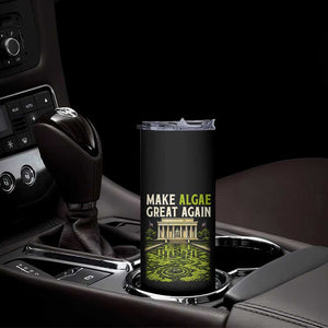 Make Algae Great Again Lincoln Memorial Reflecting Pool Graphic Skinny Tumbler Funny Washington DC Viral Swamp Meme