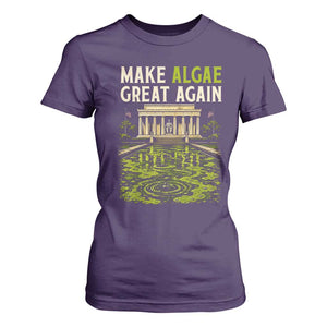 Make Algae Great Again Lincoln Memorial Reflecting Pool Graphic T Shirt For Women Funny Washington DC Viral Swamp Meme
