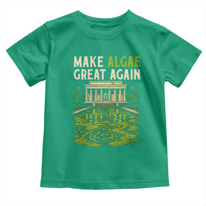 Make Algae Great Again Lincoln Memorial Reflecting Pool Graphic Toddler T Shirt Funny Washington DC Viral Swamp Meme