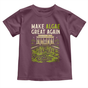 Make Algae Great Again Lincoln Memorial Reflecting Pool Graphic Toddler T Shirt Funny Washington DC Viral Swamp Meme