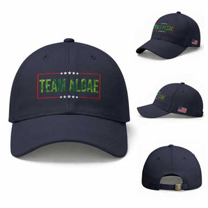 Team Algae Satire Baseball Cap Funny Lincoln Memorial Reflecting Pool Meme Parody