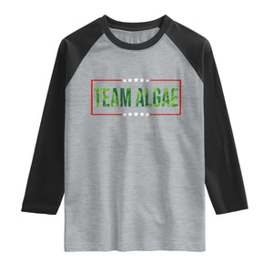 Team Algae Satire Raglan Shirt Funny Lincoln Memorial Reflecting Pool Meme Parody