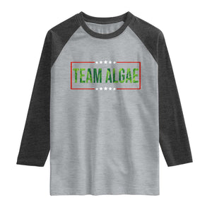 Team Algae Satire Raglan Shirt Funny Lincoln Memorial Reflecting Pool Meme Parody