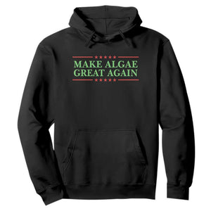 Make Algae Great Again Retro Hoodie Funny Lincoln Memorial Reflecting Pool Parody Meme