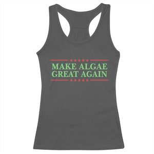 Make Algae Great Again Retro Racerback Tank Top Funny Lincoln Memorial Reflecting Pool Parody Meme