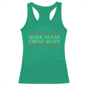 Make Algae Great Again Retro Racerback Tank Top Funny Lincoln Memorial Reflecting Pool Parody Meme