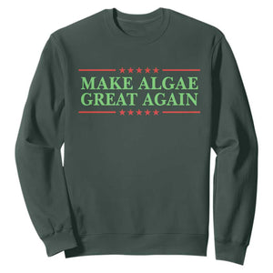 Make Algae Great Again Retro Sweatshirt Funny Lincoln Memorial Reflecting Pool Parody Meme