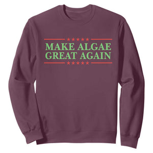 Make Algae Great Again Retro Sweatshirt Funny Lincoln Memorial Reflecting Pool Parody Meme