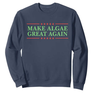 Make Algae Great Again Retro Sweatshirt Funny Lincoln Memorial Reflecting Pool Parody Meme