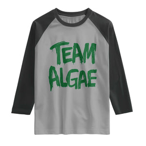 Team Algae Slime Dripping Style Graphic Raglan Shirt Viral Lincoln Memorial Reflecting Pool Swamp Meme