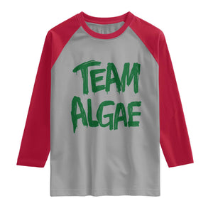 Team Algae Slime Dripping Style Graphic Raglan Shirt Viral Lincoln Memorial Reflecting Pool Swamp Meme
