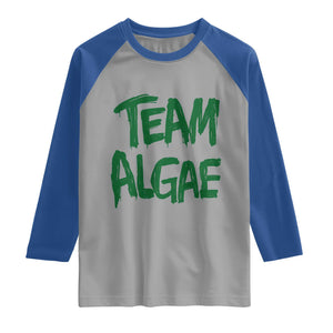 Team Algae Slime Dripping Style Graphic Raglan Shirt Viral Lincoln Memorial Reflecting Pool Swamp Meme