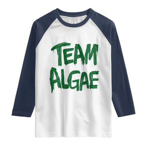 Team Algae Slime Dripping Style Graphic Raglan Shirt Viral Lincoln Memorial Reflecting Pool Swamp Meme