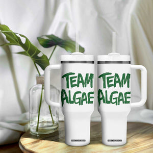 Team Algae Slime Dripping Style Graphic Tumbler With Handle Viral Lincoln Memorial Reflecting Pool Swamp Meme