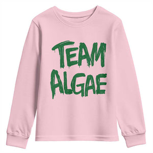 Team Algae Slime Dripping Style Graphic Youth Sweatshirt Viral Lincoln Memorial Reflecting Pool Swamp Meme
