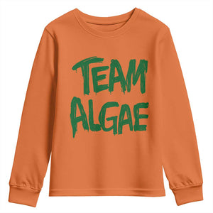 Team Algae Slime Dripping Style Graphic Youth Sweatshirt Viral Lincoln Memorial Reflecting Pool Swamp Meme