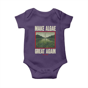 Make Algae Great Again Funny DC Slamp Slime Parody Baby Onesie Washington Monument Reflecting Pool Vintage Photo