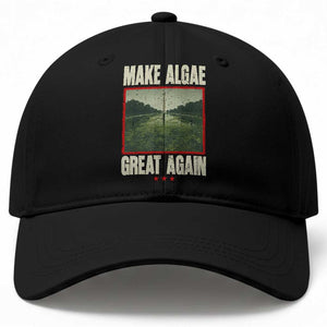 Make Algae Great Again Funny DC Slamp Slime Parody Baseball Cap Washington Monument Reflecting Pool Vintage Photo