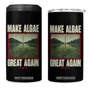 Make Algae Great Again Funny DC Slamp Slime Parody 4 in 1 Can Cooler Tumbler Washington Monument Reflecting Pool Vintage Photo