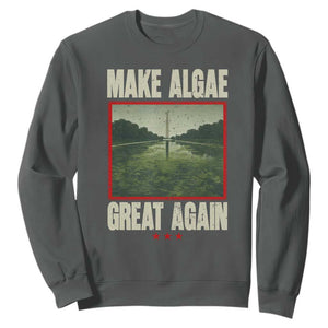 Make Algae Great Again Funny DC Slamp Slime Parody Sweatshirt Washington Monument Reflecting Pool Vintage Photo