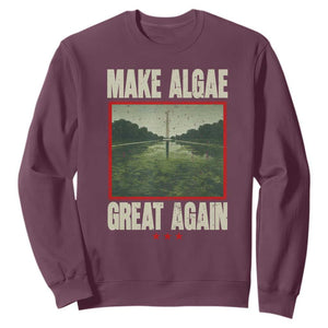 Make Algae Great Again Funny DC Slamp Slime Parody Sweatshirt Washington Monument Reflecting Pool Vintage Photo