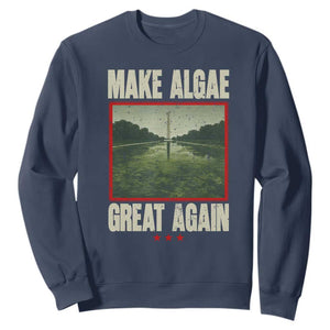 Make Algae Great Again Funny DC Slamp Slime Parody Sweatshirt Washington Monument Reflecting Pool Vintage Photo