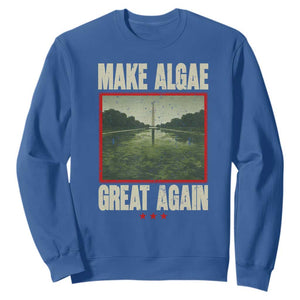 Make Algae Great Again Funny DC Slamp Slime Parody Sweatshirt Washington Monument Reflecting Pool Vintage Photo
