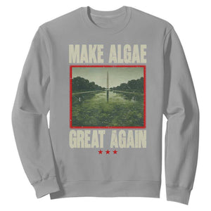 Make Algae Great Again Funny DC Slamp Slime Parody Sweatshirt Washington Monument Reflecting Pool Vintage Photo