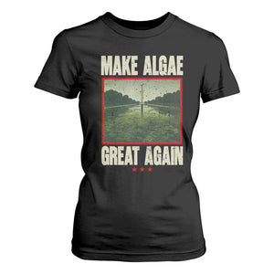 Make Algae Great Again Funny DC Slamp Slime Parody T Shirt For Women Washington Monument Reflecting Pool Vintage Photo