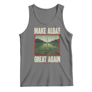 Make Algae Great Again Funny DC Slamp Slime Parody Tank Top Washington Monument Reflecting Pool Vintage Photo