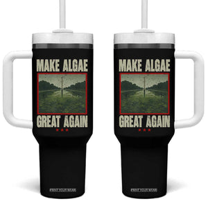 Make Algae Great Again Funny DC Slamp Slime Parody Tumbler With Handle Washington Monument Reflecting Pool Vintage Photo