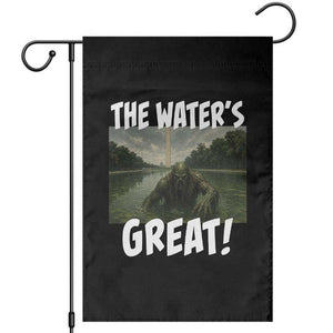 The Water is Great Swamp Monster Reflecting Pool Garden Flag Funny Washington DC Algae Creature Meme