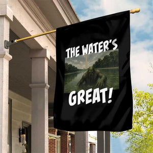 The Water is Great Swamp Monster Reflecting Pool Garden Flag Funny Washington DC Algae Creature Meme