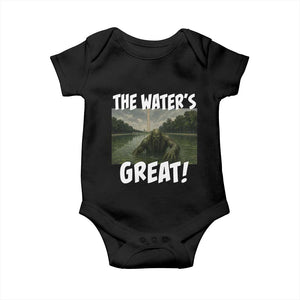 The Water is Great Swamp Monster Reflecting Pool Baby Onesie Funny Washington DC Algae Creature Meme
