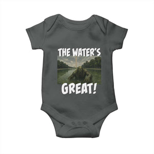 The Water is Great Swamp Monster Reflecting Pool Baby Onesie Funny Washington DC Algae Creature Meme
