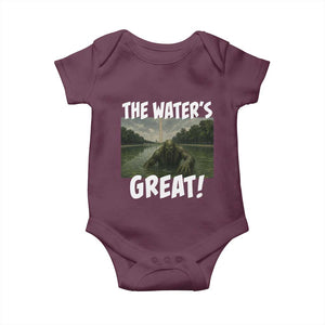 The Water is Great Swamp Monster Reflecting Pool Baby Onesie Funny Washington DC Algae Creature Meme