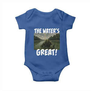The Water is Great Swamp Monster Reflecting Pool Baby Onesie Funny Washington DC Algae Creature Meme