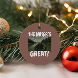 The Water is Great Swamp Monster Reflecting Pool Ceramic Ornament Funny Washington DC Algae Creature Meme