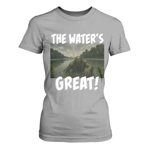 The Water is Great Swamp Monster Reflecting Pool T Shirt For Women Funny Washington DC Algae Creature Meme