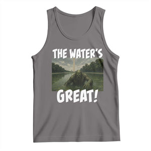 The Water is Great Swamp Monster Reflecting Pool Tank Top Funny Washington DC Algae Creature Meme