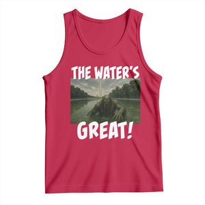 The Water is Great Swamp Monster Reflecting Pool Tank Top Funny Washington DC Algae Creature Meme