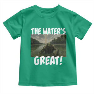 The Water is Great Swamp Monster Reflecting Pool Toddler T Shirt Funny Washington DC Algae Creature Meme