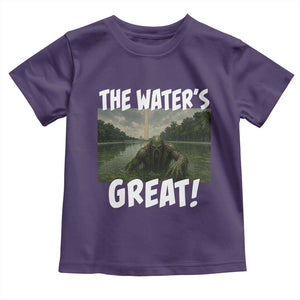 The Water is Great Swamp Monster Reflecting Pool Toddler T Shirt Funny Washington DC Algae Creature Meme