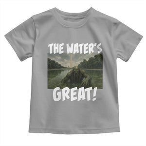 The Water is Great Swamp Monster Reflecting Pool Toddler T Shirt Funny Washington DC Algae Creature Meme