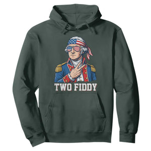 Two Fiddy George Washington Bandana Hoodie Funny Cool Sunglasses American Flag Headband Peace Sign Patriotic